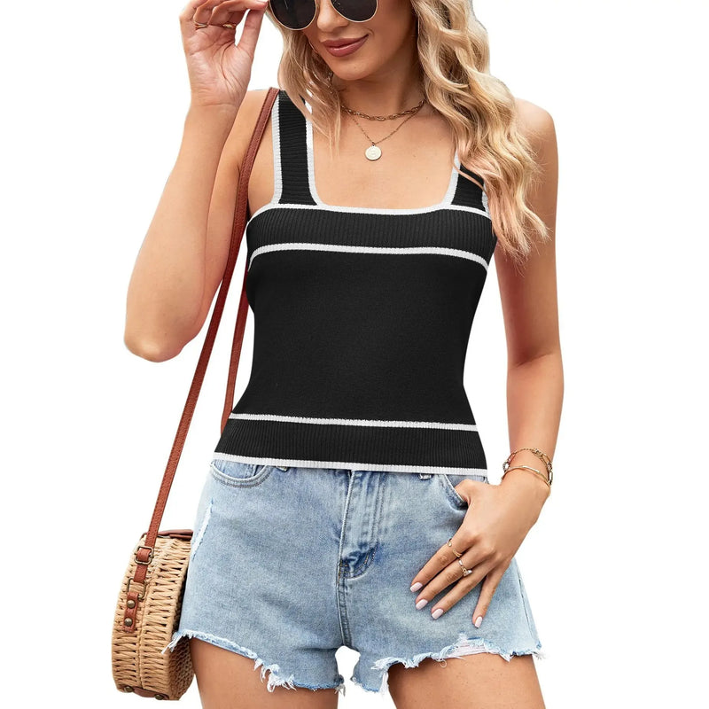 Blusa Feminina Cleo - Estilo Suéter Curto de Malha Casual com Detalhes em Contraste