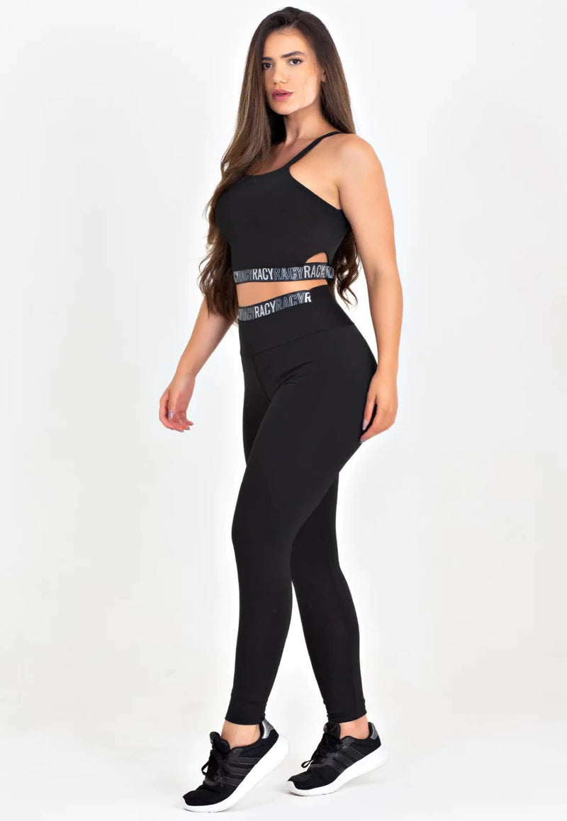 Conjunto Feminino Fitness Racy Pro | Cropped e Calça Legging