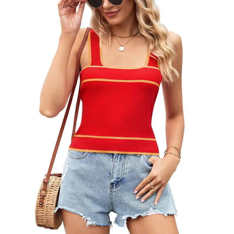 Blusa Feminina Cleo - Estilo Suéter Curto de Malha Casual com Detalhes em Contraste