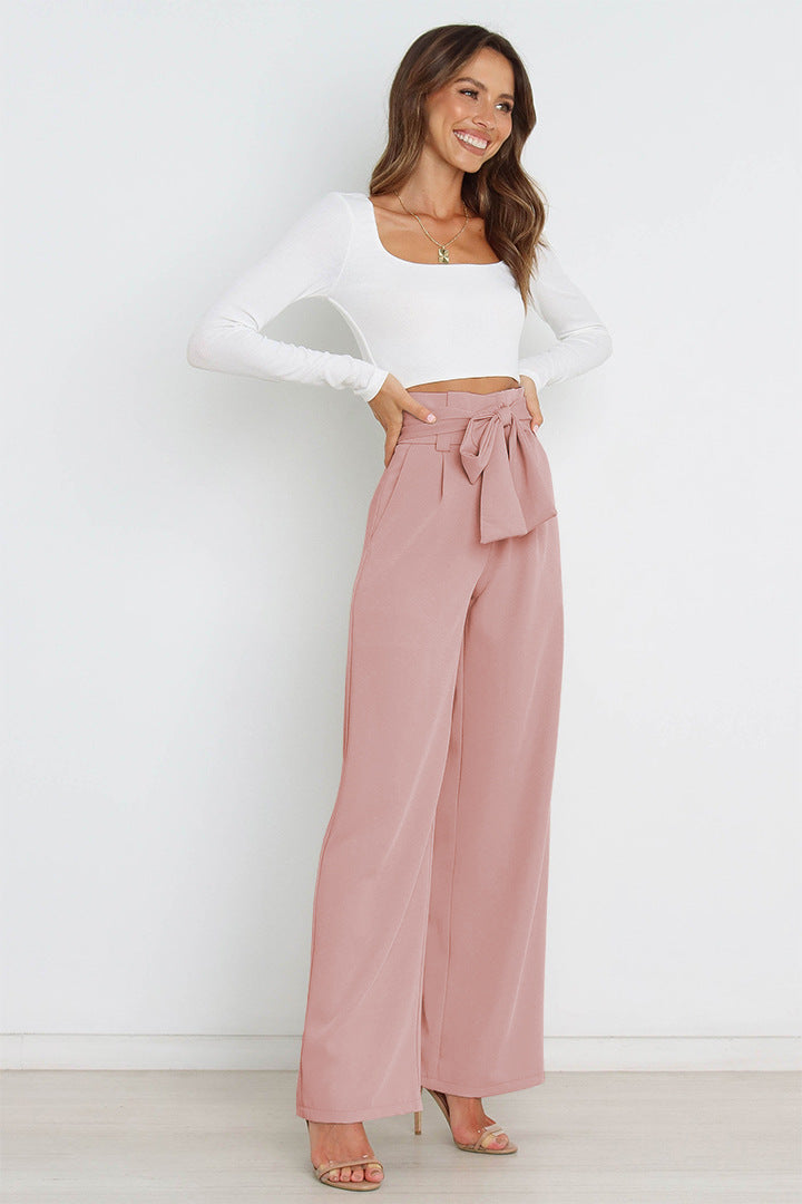 Calça Wide Leg La Lide com Amarração