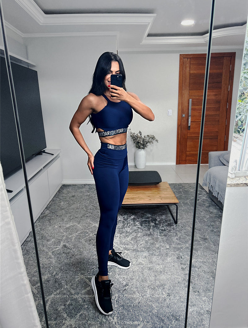 Conjunto Feminino Fitness Racy Pro | Cropped e Calça Legging