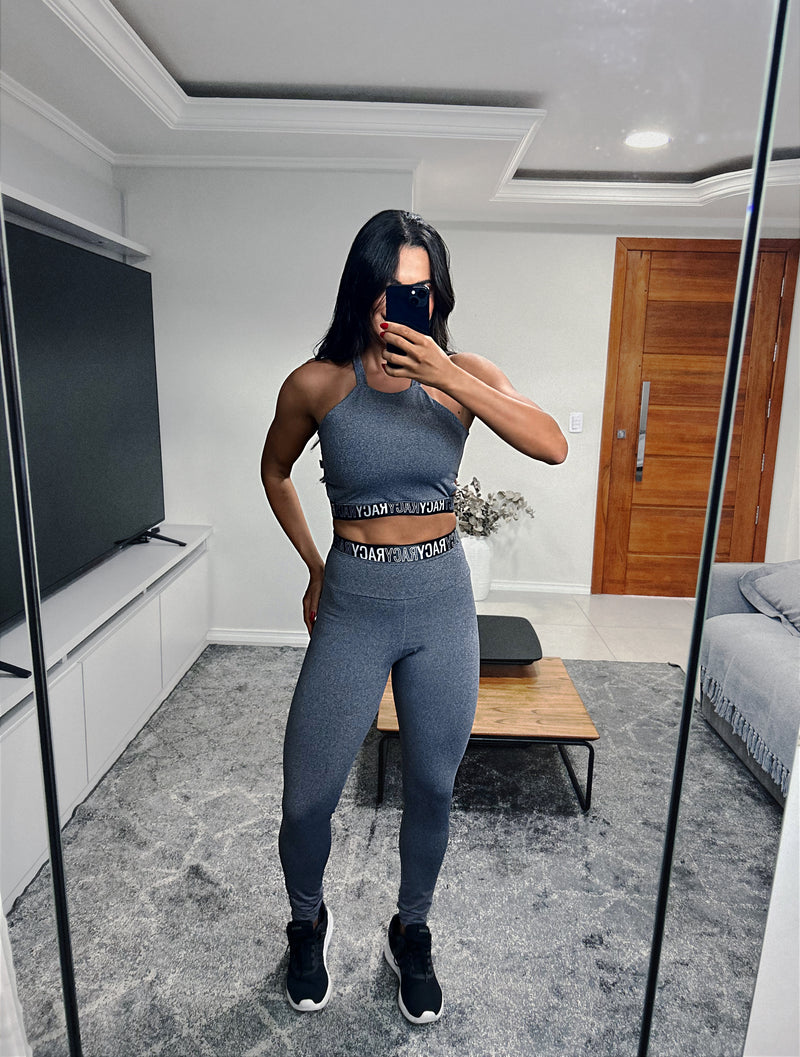 Conjunto Feminino Fitness Racy Pro | Cropped e Calça Legging