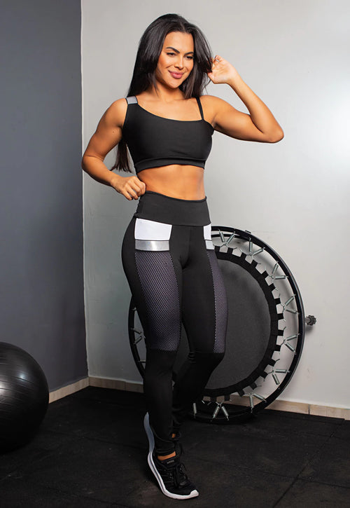 Conjunto Feminino LifeFit® | Cropped + Calça Legging com Bolso