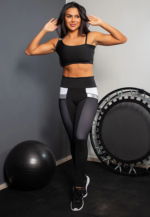 Conjunto Feminino LifeFit® | Cropped + Calça Legging com Bolso